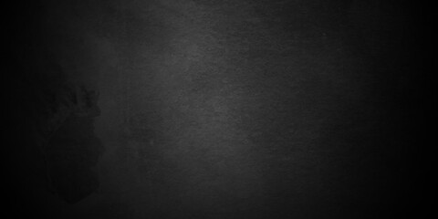 Black stone concrete grunge texture and backdrop background anthracite panorama. Panorama dark grey black slate background or texture.	
