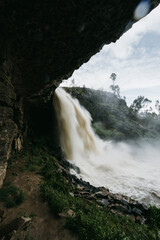 Paddy's river falls, waterfall after heavy downfall in the Snowy Mountains, Australia. 