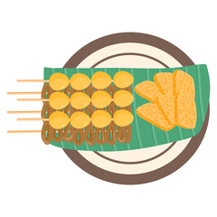 Indonesian street food, Chicken intestine satay (Sate Usus Ayam)