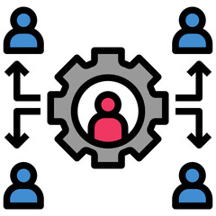 administration filled outline style icon