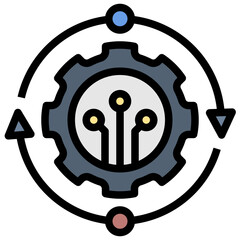 automatic filled outline style icon