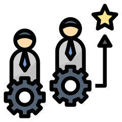 catalyst filled outline style icon