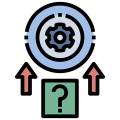 cause filled outline style icon