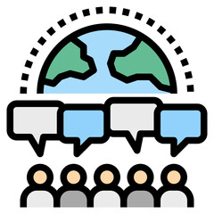 communication filled outline style icon