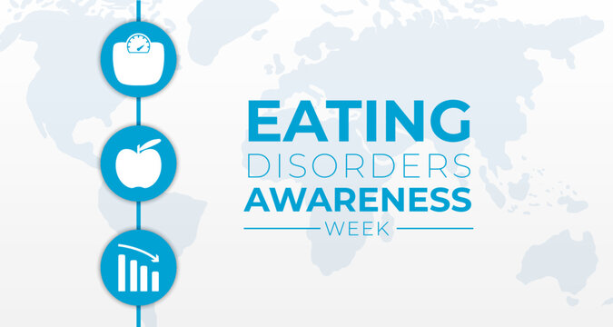 Eating Disorders Awareness Week  Background Illustration Banner