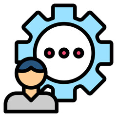 context filled outline style icon