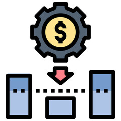 cost filled outline style icon