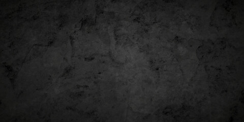 Fototapeta na wymiar Black stone concrete grunge texture and backdrop background anthracite panorama. Panorama dark grey black slate background or texture. 