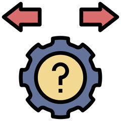 deciison filled outline style icon