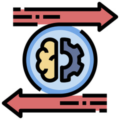 decision filled outline style icon