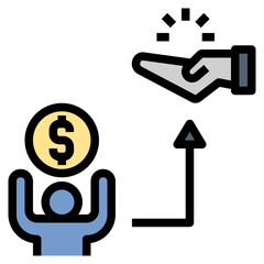 dept filled outline style icon