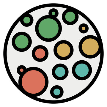 density filled outline style icon