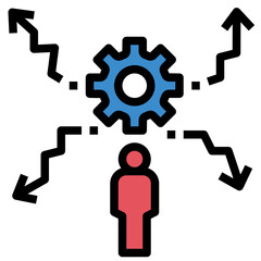 disturbance filled outline style icon