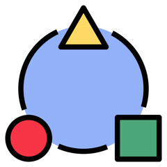 diversify filled outline style icon