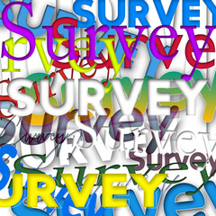 Abstract modern art decoration. Survey text, colorful cartoon quotation illustration graphic background.