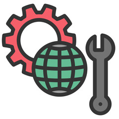 engineering filled outline style icon