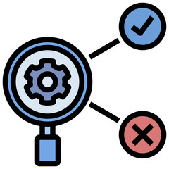 evaluate filled outline style icon