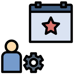 event filled outline style icon