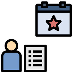 event filled outline style icon