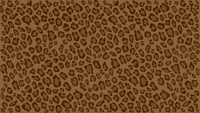 Brown and yellow Leopard pattern design, vector illustration background 03