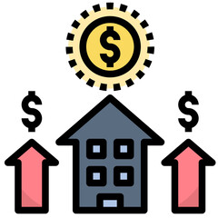 firm filled outline style icon