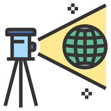 geodesy filled outline style icon