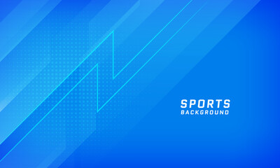 Modern Blue sport background with line stripe and dotted. Vector dynamic and sport banner concept. © BoBloob