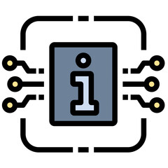 information filled outline style icon