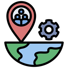 infrastructure filled outline style icon