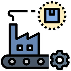 manufacturing filled outline style icon