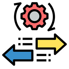 mobility filled outline style icon