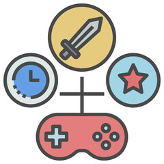 Obraz premium mode filled outline style icon