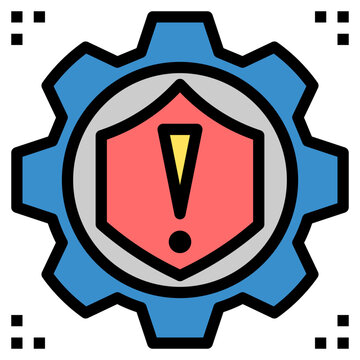 mitigation filled outline style icon