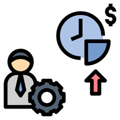 part filled outline style icon