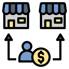payment filled outline style icon