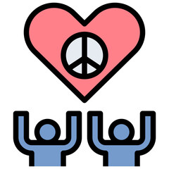 peaceful filled outline style icon