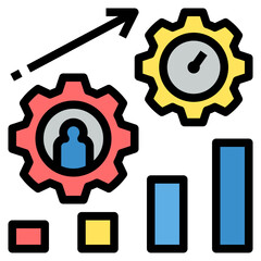 performance filled outline style icon