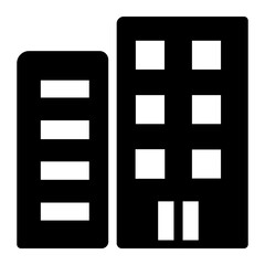 office building glyph icon
