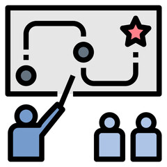 plan filled outline style icon