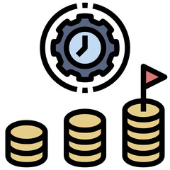 planning filled outline style icon