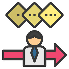 planning filled outline style icon