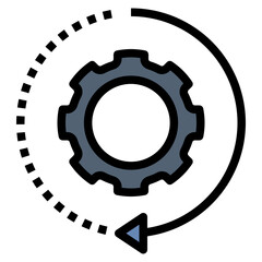 progress filled outline style icon