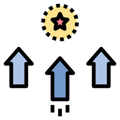 radical filled outline style icon
