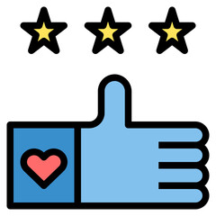 rate filled outline style icon