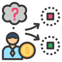 rational filled outline style icon