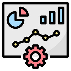 reporting filled outline style icon