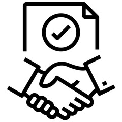 agreement outline style icon