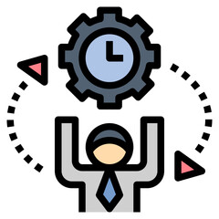 routine filled outline style icon