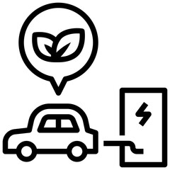 charging station outline style icon