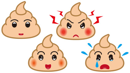 うんち　顔いろいろ